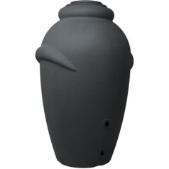 Ondis24 Rainwater Barrel Rain Barrel Water Storage Water Container Amphora Anthracite Plastic with 360 Litre Capacity (360 Litres)
