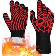 SOTATOO BBQ Gloves, 800.0°C Heat Resistant BBQ Gloves, Silicone Non-Slip Washable Oven Gloves, Kitchen Gloves for Barbecue, Cooking, Baking, Camping, Smoker