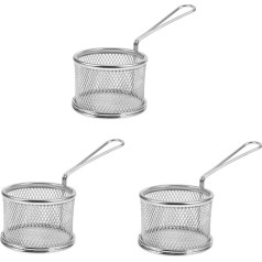 Milisten Pack of 3 Charcoal Baskets for Charcoal Charcoal Holder Camping Charcoal Burner Charcoal Burner Barbecue Accessories Grill Basket Camping Charcoal Basket Camping Fire Pit Stainless Steel