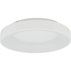 URGGAS LED Ceiling Light Steel White Bathroom Hallway Kitchen Diameter 48 cm 48 W 4200 lm 3000 K Warm White Light Round Simple Timeless Ceiling Light Low Glare