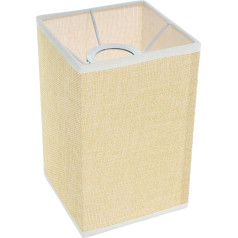 Cabilock Natural Linen Lampshade for Table Lamp, Floor Light, Bedside Lampshade, Linen Lampshade, 20 x 14 x 14 cm