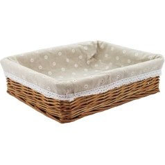 Kingwillow, Rectangular Wicker Basket for Arts and Crafts (Natural)