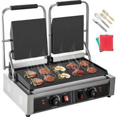 Commercial Electric Contact Grill Griddle Press - Non-stick - Outdoor Camping Cooking Sandwiches Steak Meat - Easy to Use