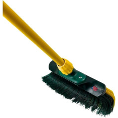 Synx Tools Broom Set of 2 Claw Broom 35 cm, Street Broom, Outdoor Broom, Broom with Telescopic Handle 70-140 cm, Sweeping Broom, Wide Industrial Broom, Comfortable Hall Broom Sand