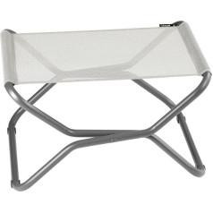 Lafuma Mobilier - Next folding footrest - Batyline® UV resistant fabric - For decking, garden and pool - Maximum comfort, rye beige