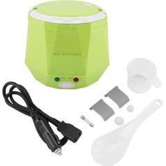 Electric Rice Cooker, 24 V 140 W 1.3 L Steamer for Cooking Rice, Oatmeal, Nutritious Eggs and Warming Dishes (Green)