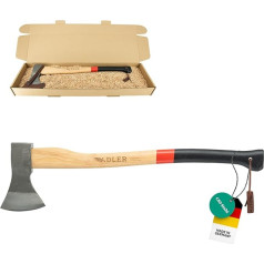 ADLER Rheinland Axe 1250 Gr, Wooden Handle 70 cm, Cream/Black