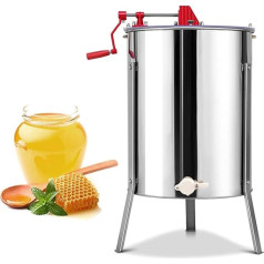 Manual Four-Frame Honey Shaker Stainless Steel Vertical Honey Shaker Honey Separator Honey Extractor Honey Centrifuge Machine Beekeeping Equipment