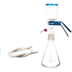 CGOLDENWALL Laboratory Vacuum Filter Solvent Filter Borosilicate Glass Filter Device Membrane Filter Oil-Free Membrane Vacuum Pump 1L/2L (2L Solvent Filter)