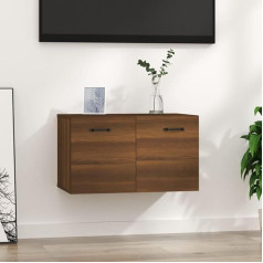 CINDERFUL Wandschrank Braun Eichen-Optik 60x36,5x35 cm Holzwerkstoff,Mehr Stauraum mit Eleganz: Schwebendes Regal in Eichenholzoptik mit Schubladen Aufbewahren Organisieren