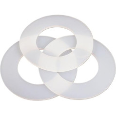 Pack of 10 Flat Seal 3 mm Thick ID 10-426 mm Flange Flat White Washers Silicone O-Ring Seal DN15-400 (31 x 39 x 3 mm)