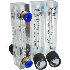 0.1-1 0.1-1.5 0.2-2 LPM LZM-6T CO2 Rotameter Push in Control Valve 6 8 10mm Tube (10mm indent, 0.2-2LPM)