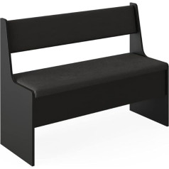 Vicco Dining Room Bench Roman, Black, 106.6 x 41.5 cm