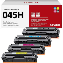 Lofblat 045H 045 Toner Cartridge Replacement for Canon 045H 045 CRG-045H Multipack i-SENSYS MF635cx MF633cdw LBP613cdw MF631cn MF632cdw MF634cdw MF636cdwt Image Class LBP636cdwt Image Class LBP666cdwt
