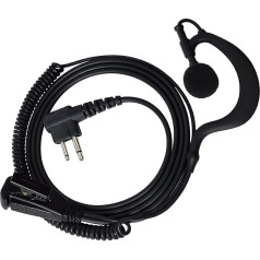 Hyshikra Walkie Talkie Headset with Acoustic Tube with PTT Microphone Compatible with Motorola CP88 CP040 GP300 2 Way Radio