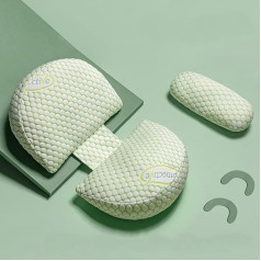 Thstheaven U Shaped Pregnancy Pillow for Pregnant Women, Support for Back, Hips, Legs, Abdomen, Maternity Pillow with Removable Cotton Cover, Green