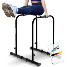 ArtSport Dip Bars - Dip Station Maximum Load 500 kg - Push-up Handles - Adjustable Fitness Bar - Push-Up Bar - Push Up Bar Home - Black