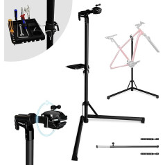 VELOJA Bicycle Repair Stand Ebike Repair Stand up to 50 kg Load Capacity Made of Aluminium for Bicycles Mountain Bikes E-Bike Bicycle Mounting Stand 360° Rotatable Bicycle Stand up to 50 kg