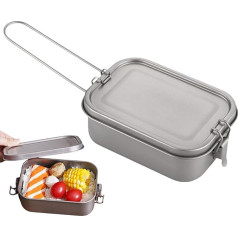 Titan Camping Lunchbox – Lunchbox für Männer Frauen – Kochen Essen Box mit luftdichtem Deckel, versiegelte, auslaufsichere Klappgriffbox, zum Heizen auf Feuer