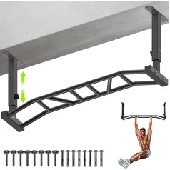 Kipika Ceiling Mounted Pull-Up Bar, Mounted Pull-Up Bar, Height Adjustable, Ideal for Home Gym and Strength Training