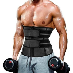 CHUMIAN Men's Slimming Belt Sweat Belt Waist Trimmer Abdominal Belt Waist Trainer Fitness Sauna Adjustable Body Shaper Tummy Control Waist Shaper