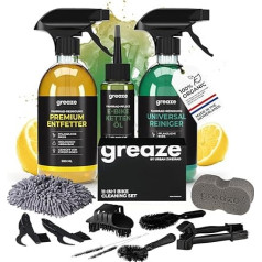 Greaze E-Bike Chain Oil Bicycle Cleaning Set – High-Quality Ebike Chain Care – Bicycle Chain Oil Ebike for Sustainable Lubrication (E-Bike Chain Oil Cleaning Set Expert)