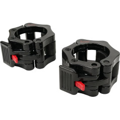 Sunny Health & Fitness Locking Collar Clamps with Quick Release for Olympic Barbells for Pro Training