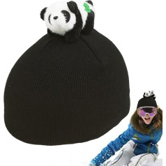 Decorative Animal Plush Helmet Cover, Ski Helmet Cover - Soft Snowboard Helmet Cover - Cute Helmet Cover, Thick Winter Supply for Snowboard, Skateboard, Motorcycle
