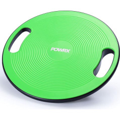 Powrx Balance Board with Workout Sheet I Wobble Board, Diameter 40 cm with Handles I Therapy Balance Board for Proprioceptive Training and Physical Therapy
