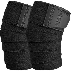 EVO Fitness Knee Wraps for Weightlifting 80 Inch Knee Brace Knee Brace Knee Brace Leg Press Deadlift Gym Knee Support Elastic Powerlifting