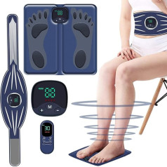 Yonars EMS Bauchmuskeltrainer, Bauchmuskeltrainer Elektrisch für Arm Bein, Fußmassagegerät Bauchtrainer 10 Modi & 30 Intensitäten Fördern Sie Die Durchblutung, reduziert Muskelschmerzen