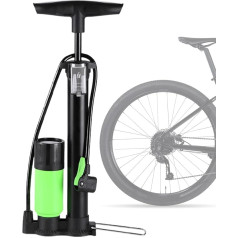 Portable Bike Floor Pump, Manual Bike Pump for Road Bikes, Compact Tyre Inflator for Bicycles, Manual Inflation Tool, 160 PSI Manual Bicycle Pump, Manual Air Pump for Bikes,