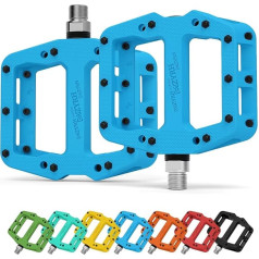 MZYRH MTB Bicycle Pedals Nylon 3 Bearings Composite 9/16 Mountain Bike Pedals High Strength Non-Slip Bicycle Pedals Surface for Road BMX MTB Fixie Bikesflat