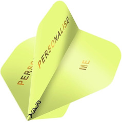 DESIGNA DARTS Ruthless R4X Solid 100 Micron Dart Flights | Standard No2 | Fluro Yellow 10 Sets (F3435)