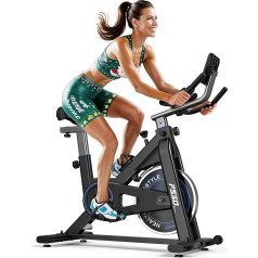MettleMatic Exercise Bike Designed for the Whole Family, Magnetic Ergometer Home Trainer Bicycle with 300 Watt Torque, Large Tablet Holder, Load Capacity 150 kg