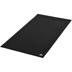 HOMCOM Floor Protection Mat for Fitness Equipment Sports Multifunctional Mat Gymnastics Mats Yoga Mats Non-Slip Fitness Equipment for Exercise Bike Cross Trainer Treadmill Black 180 x 90 x 0.6 cm