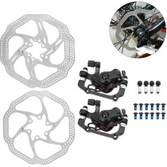 BigKing Disc Brake, Mountain Bike Mechanical Disc Brake Bicycle Front Rear Set with 160 mm Rotors