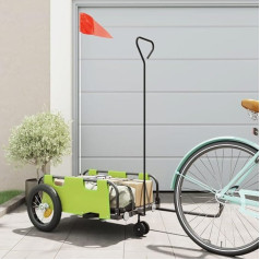 Bicycle Trailer Green Oxford Fabric and Iron, ZEYUAN Bicycle Trailer, Load Trailer, Hand Cart, Bicycle Load Trailer, Cargo Bike - 94186