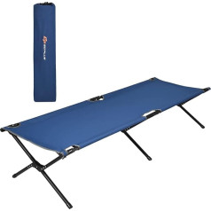 COSTWAY Camping Bed Metal Frame Foldable Military Folding Bed Single Bed Lounger Bed Camping Lounger for Camping Travel 190 x 67 x 42 cm