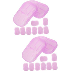 Parliky 30 Boxes Travel Soap Flakes Soap Disc Soap Purple PP