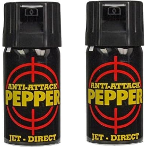 Pack of 2 Anti Attack Pepper Spray for the animal repellent – Small, handy, but stunning effect. 40 ml oleoresin Capsicum High Concentration – Now in Great Value Twin Pack. Made in Germany