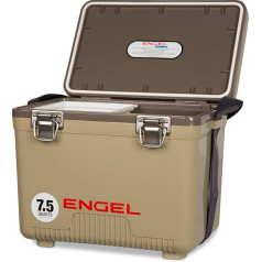 ENGEL Cool Box 7.5 qt (7.1 Litres) Leak-Proof, Airtight, Portable Cool Box for Camping, Fishing, Hiking, Small Hard Shell Cool Box for Men and Women