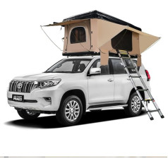 Roof Tent, SUV Tent, Universal Pop Up Roof Tent, Camping SUV Soft Top with Ladder and Emergency Light Canopy