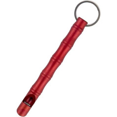 Notfall-Pfeife, Überlebens-Sicherheitspfeife, orangefarbene Metall-Survival-Pfeife, Notfall-Pfeife mit Umhängeband, super laute 120 dB Notfall-Pfeife, Überlebens-Sicherheitspfeife (Farbe: Rojo)