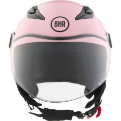 Kids Demi-Jet Helmet, BHR 838 Children, Scooter Helmet for Kids/Children, ECE 22.06 Type Approval, Scratch-Resistant Visor and Micrometric Release, Pink, S