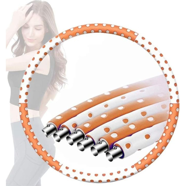 Azanaz Adult Hula Hoop for Adults Fitness, 6 Segments Removable Hula Hoop for Weight Loss / Home / Office / Abdominal Shaping
