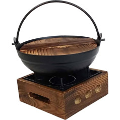 BESPORTBLE 1 Set Japanese Sukiyaki Outdoor Picnic Cookware Hanging Pan for Home Camping Pot Cast Pot Roasting Sukiyaki Pot Made of Iron Pot Outdoor Hanging Pot for Cooking Wood