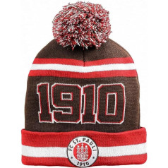 FC St. Pauli - Logo 1910 Bobble Hat Red/White/Brown, red