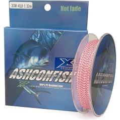 Ashconfish Super Strong Braided Fishing Line-4 Strands Fishing Wire 300 m / 328 Yards Fishing String Abrasion Resistant Incredible Superline Zero Stretch Small Diameter