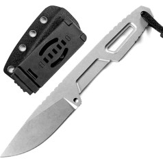Small handy tool steel knife non-slip survival portable camping outdoor knife edc hunting knife neck knife D2 pocket knife sharp hole fixed knife belt knife / sheath